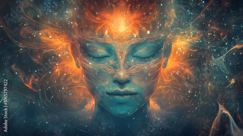 Wallpaper Mural Spirituality with ethereal, mystical shapes and a sense of transcendence. groovy graphic. Mystical. Illustration Torontodigital.ca