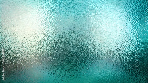 Blurred frosted glass texture in teal and blue hues photo