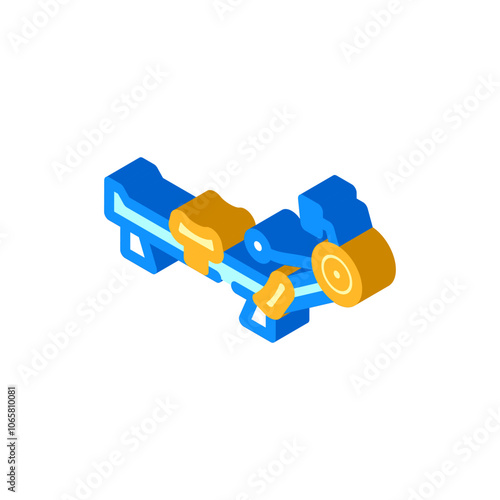 rowing machine fitness tool isometric icon vector. rowing machine fitness tool sign. isolated symbol illustration