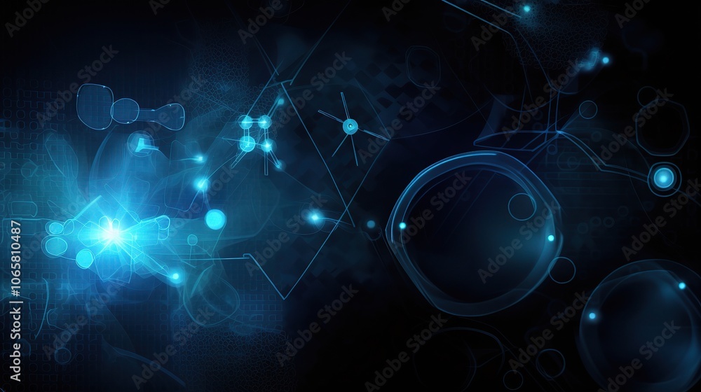 Obraz premium Dynamic Abstract Blue Technology Background