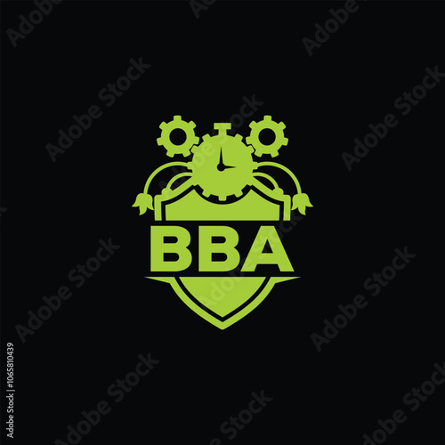 Modern watch And technology Symbol With Letter BBA