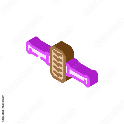 ab wheel fitness tool isometric icon vector. ab wheel fitness tool sign. isolated symbol illustration