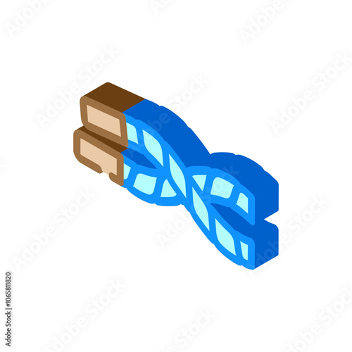 battle ropes fitness tool isometric icon vector. battle ropes fitness tool sign. isolated symbol illustration