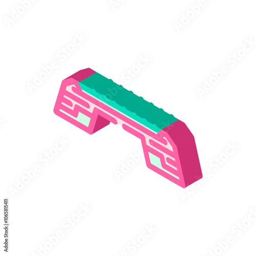 step platform fitness tool isometric icon vector. step platform fitness tool sign. isolated symbol illustration