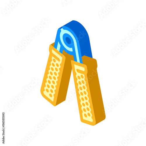 hand expander fitness tool isometric icon vector. hand expander fitness tool sign. isolated symbol illustration