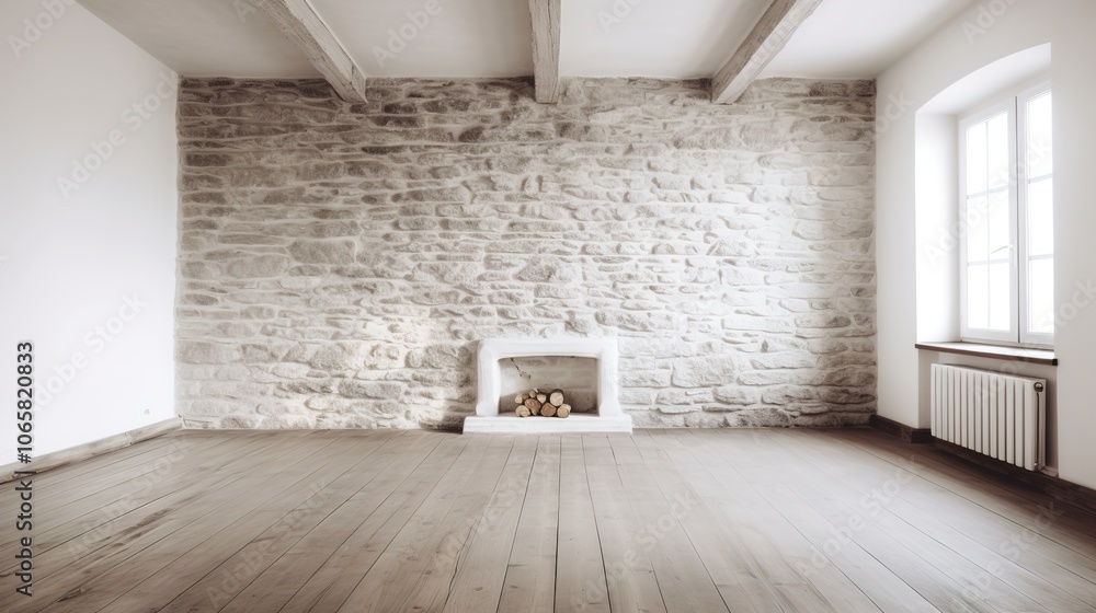 Fototapeta premium Bright and Spacious Minimalist Interior Design