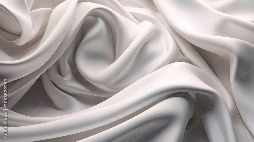 Obraz premium Soft White Satin Fabric Texture for Backgrounds