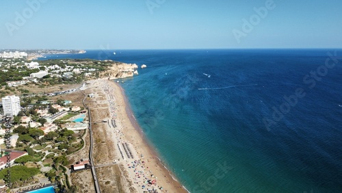 Aerial view over Portimao Beach, Algarve photo