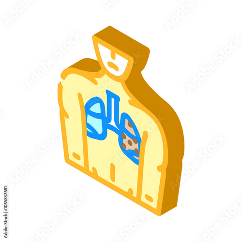chronic obstructive pulmonary disease isometric icon vector. chronic obstructive pulmonary disease sign. isolated symbol illustration