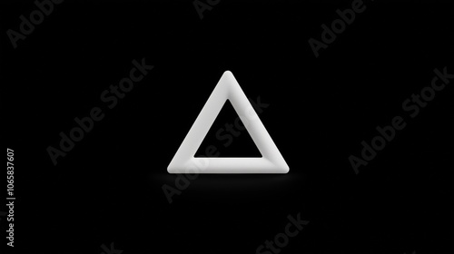 Free Download Minimalist white triangle on black background: abstract geometric shape - GFXLoad