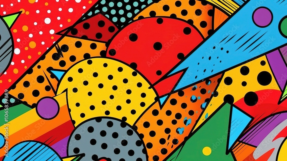 Fototapeta premium Vibrant Abstract Geometric Pattern Design