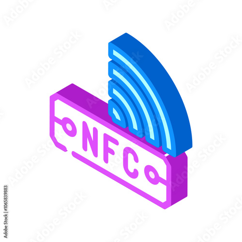 nfc signal isometric icon vector. nfc signal sign. isolated symbol illustration