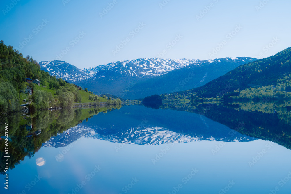 Fototapeta premium lake reflection in the mountains