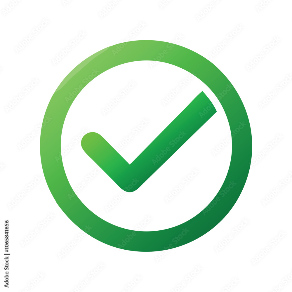 Green Check Mark Icon in Circle Outline, Green outline icon of a check mark inside a circle, symbolizing approval, success, and confirmation in a minimalist style.
Green Check Mark Icon in Circle Outline, Green outline icon of a check mark inside a circle, symbolizing approval, success, and confirmation in a minimalist style.