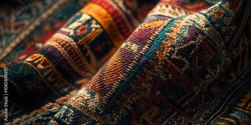 Colorful Rug Close Up photo