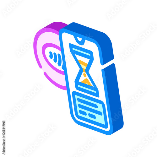 nfc payment in progress isometric icon vector. nfc payment in progress sign. isolated symbol illustration