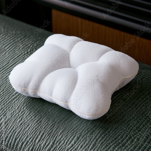 Soft and comfortable pillow on bed