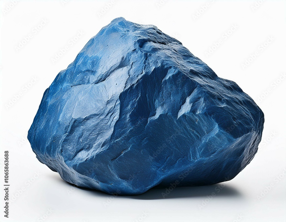 Fototapeta premium blue stone isolated on white