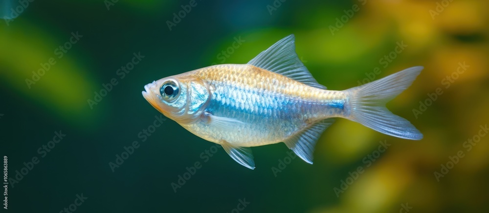 Colorful freshwater fish swimming in a vibrant aquarium Colorful freshwater fish swimming in a vibrant aquarium