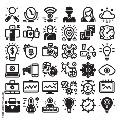 finance icons set