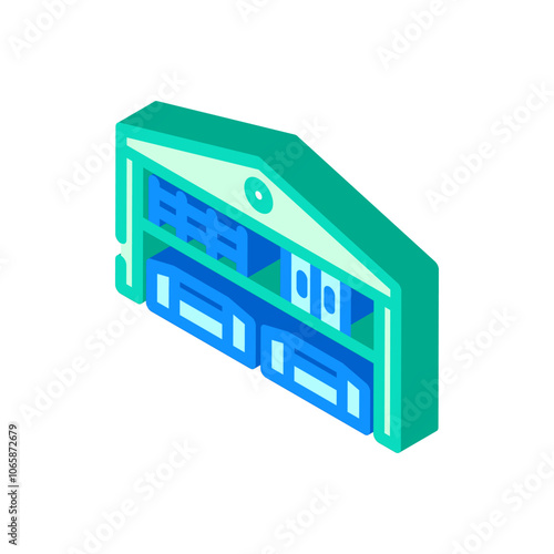 concession shop isometric icon vector. concession shop sign. isolated symbol illustration