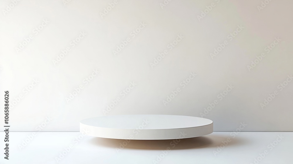 Fototapeta premium 3D rendered minimalistic empty podium stage