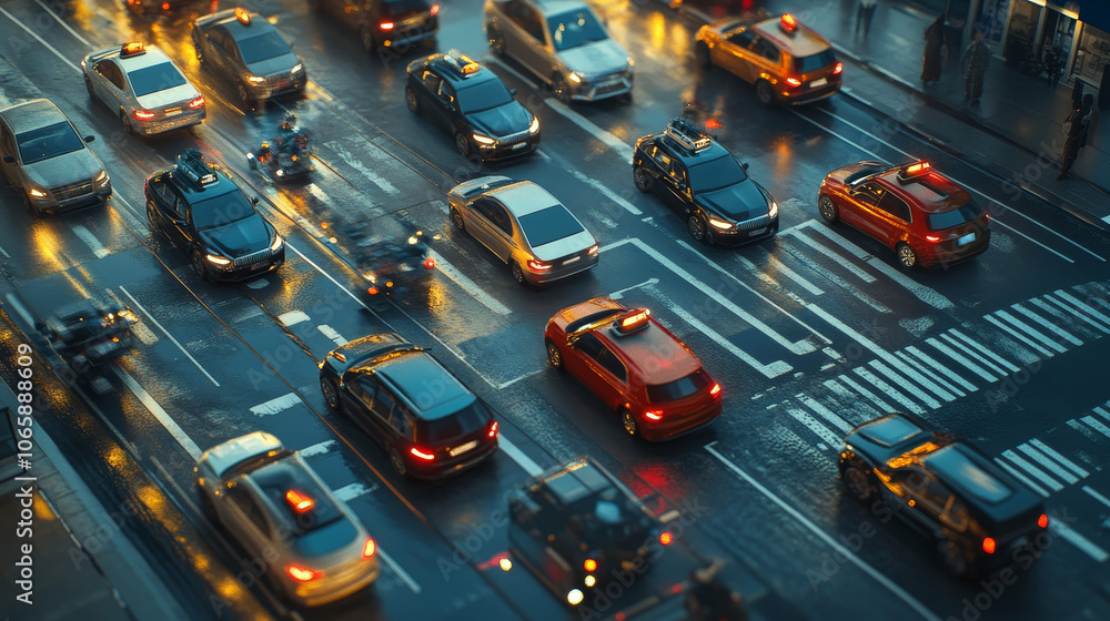Fototapeta premium The Future of Transportation: Autonomous Vehicles in Action