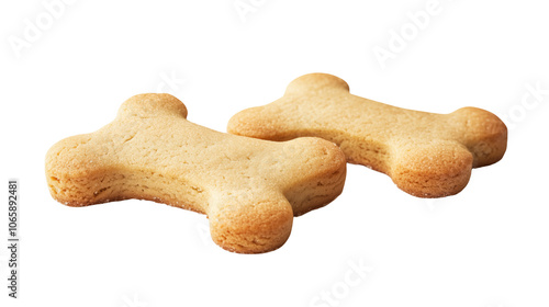 Deliciously Crafted Dog Bone Shaped Cookies isolated on transparent background	
