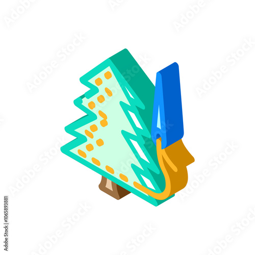 diy holiday decorations isometric icon vector. diy holiday decorations sign. isolated symbol illustration