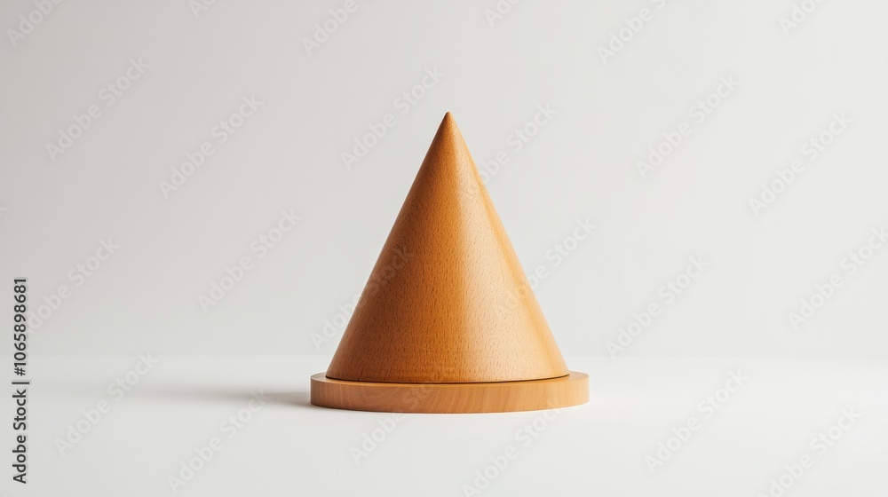 Fototapeta premium 3d render of a wooden pyramid podium