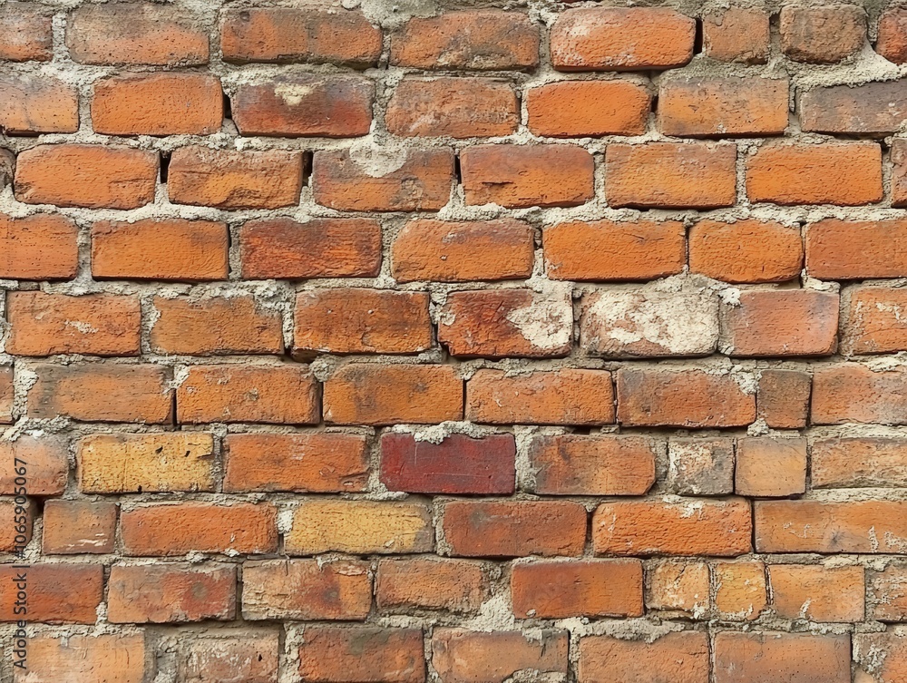 Obraz premium Red Brick Wall Texture - Vintage Brick Background