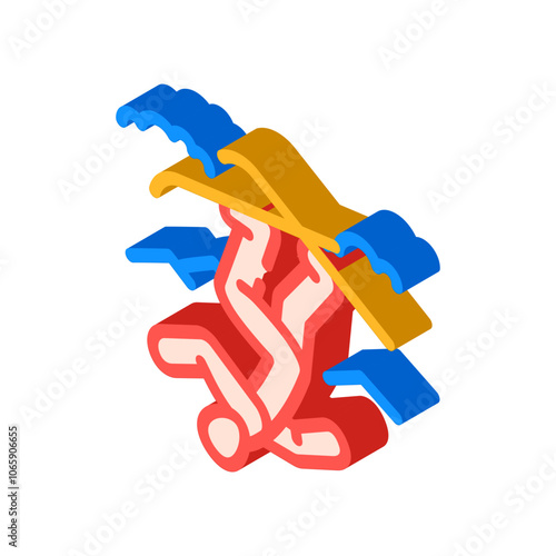 freestyle skiing winter sport isometric icon vector. freestyle skiing winter sport sign. isolated symbol illustration