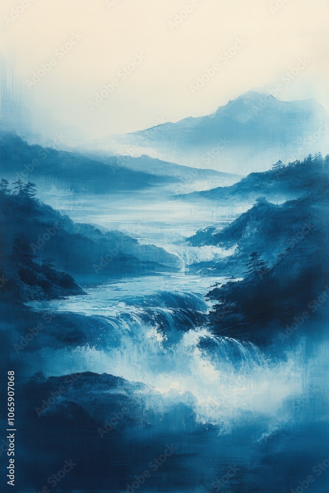 Tranquil seascape with gentle waves and mist, AI-generated, creating a soft, glowing ambiance perfect for backgrounds, meditation visuals, and nature-inspired designs Tranquil seascape with gentle waves and mist, AI-generated, creating a soft, glowing ambiance perfect for backgrounds, meditation visuals, and nature-inspired designs