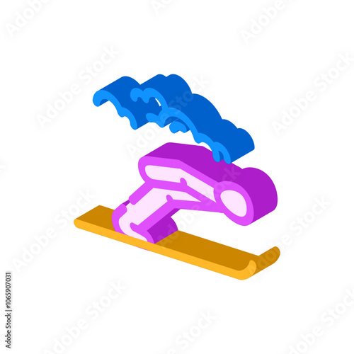 ski jumping winter sport isometric icon vector. ski jumping winter sport sign. isolated symbol illustration