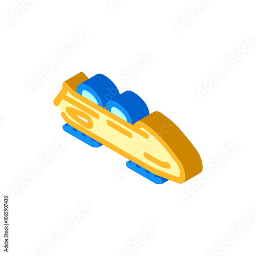 bobsleigh winter sport isometric icon vector. bobsleigh winter sport sign. isolated symbol illustration