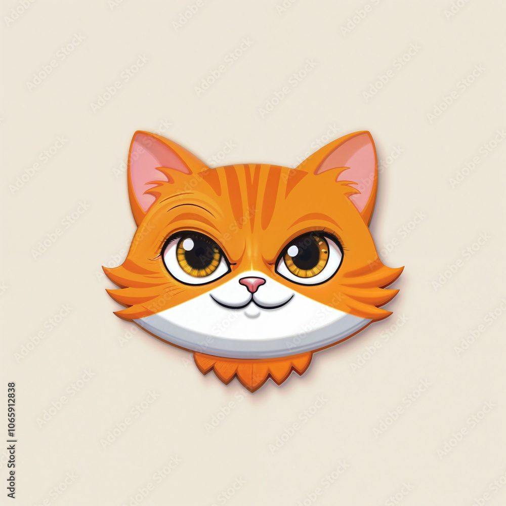 Obraz premium Eyes of Mystery Geometric Cats in Harmony