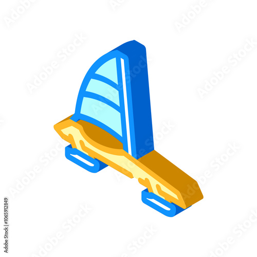 ice sailing winter sport isometric icon vector. ice sailing winter sport sign. isolated symbol illustration