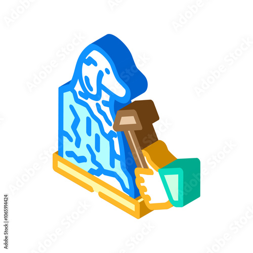 ice sculpting winter sport isometric icon vector. ice sculpting winter sport sign. isolated symbol illustration