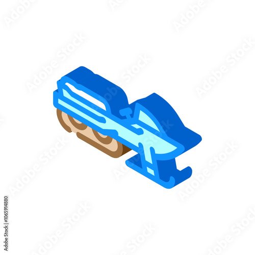 snowmobiling winter sport isometric icon vector. snowmobiling winter sport sign. isolated symbol illustration