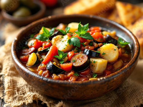 Italian Giambotta Vegetable Stew with Seasonal Vegetables