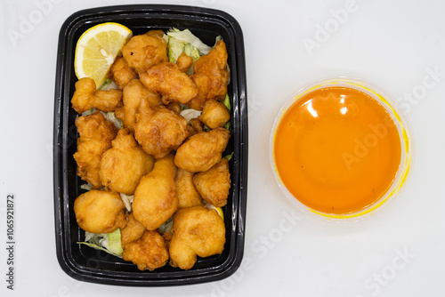 Chinese Lemon Chicken with the Sauce on the Side