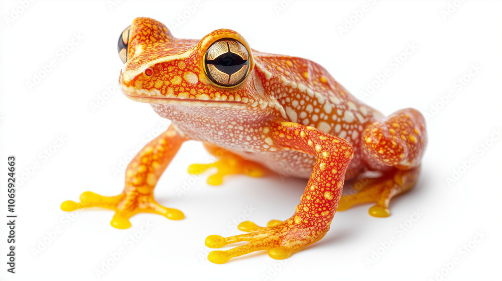 Fototapeta premium orangr frog isolated on white background