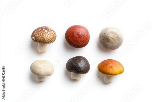 Wallpaper Mural Assortment of various mushrooms and fruits on a white background Torontodigital.ca