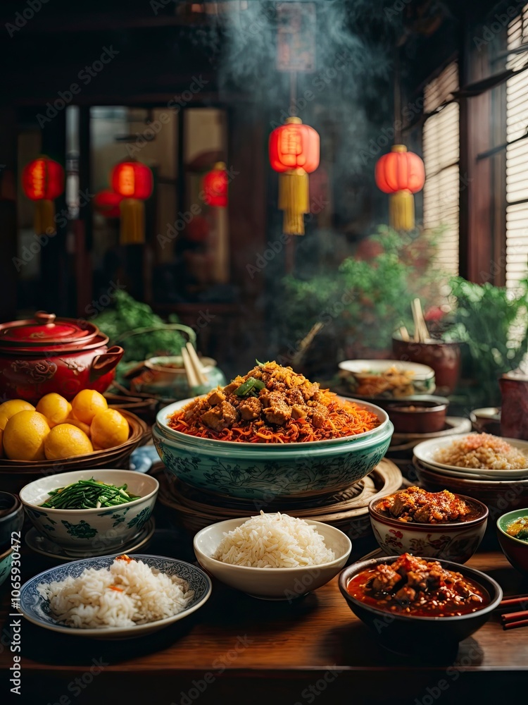 Obraz premium A Feast of Chinese Cuisine