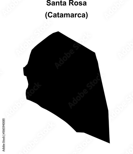 Santa Rosa department (Catamarca) blank outline map