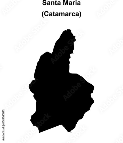 Santa Maria department (Catamarca) blank outline map