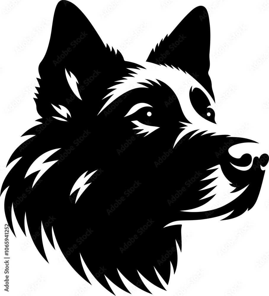 Obraz premium portrait of a dog silhouette 