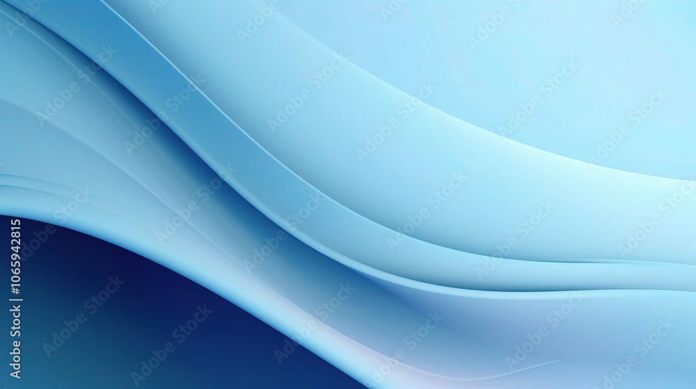 Obraz premium Soft Blue Abstract Waves Background for Design