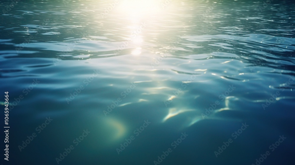 Obraz premium Serene Reflection on Calm Water Surface