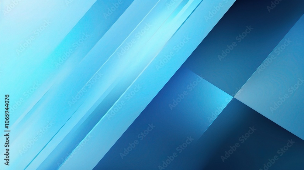 Obraz premium Abstract Blue Geometric Background with Smooth Gradients